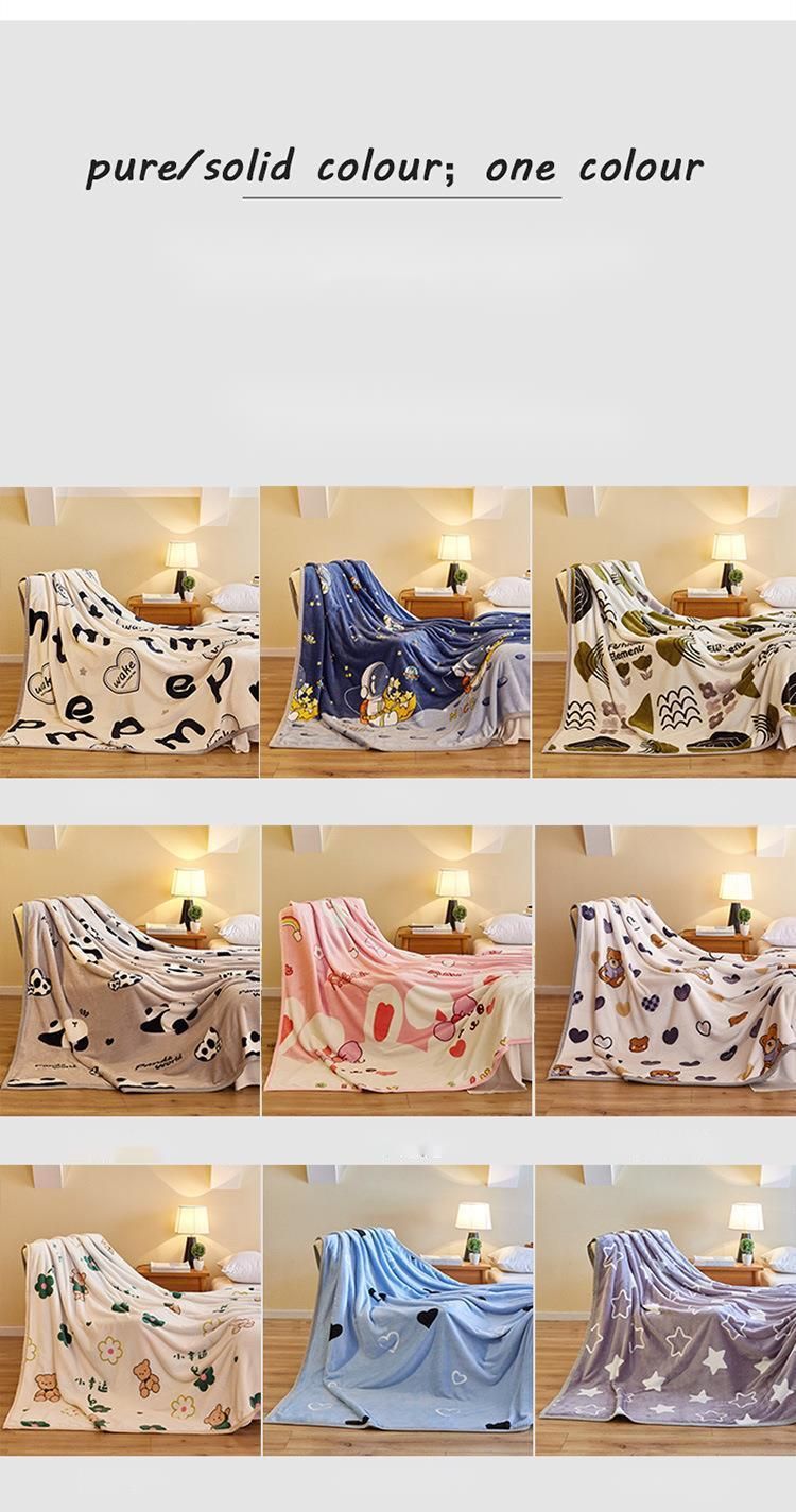 Class A Thick 2025 New Printed Autumn Winter Warm Flannel Bed Sheet Coral Fleece Pet Blanket_voghion.com