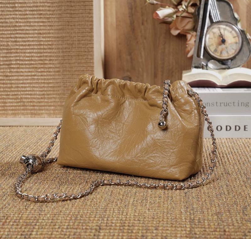 Cloud bag chain bag small golden ball 2023 new bag women's single shoulder bag folded diagonal small bag_voghion.com