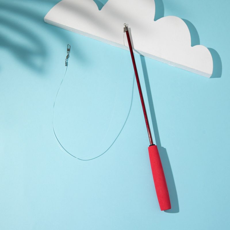 Hot-Sellin Teaser Wand Telescopic Three-Section Rod Cat Self-Entertainment Toy Multiple Colors Available Direct_voghion.com