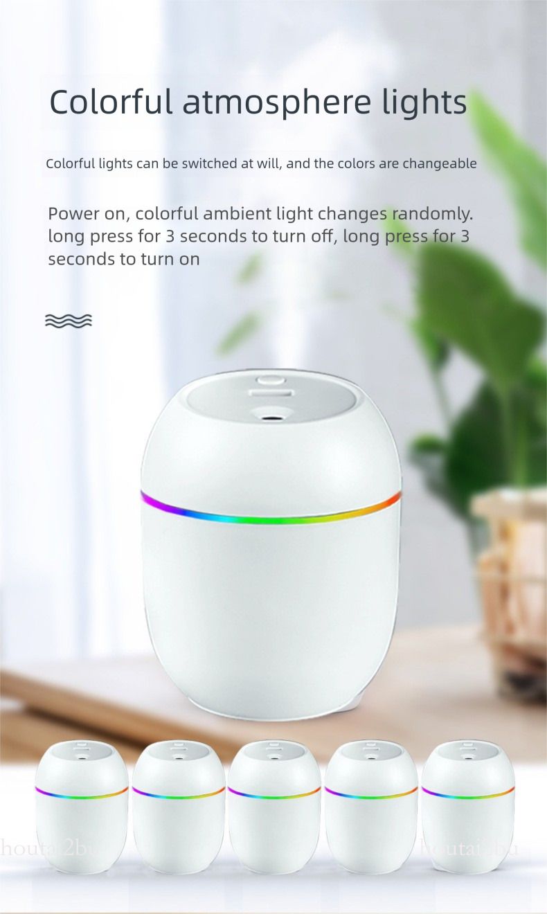 Easter Limited Egg Humidifier, 300ml USB Aroma Diffuser, 2 Mist Modes + 7-Color LED For Car/Home/Office_voghion.com