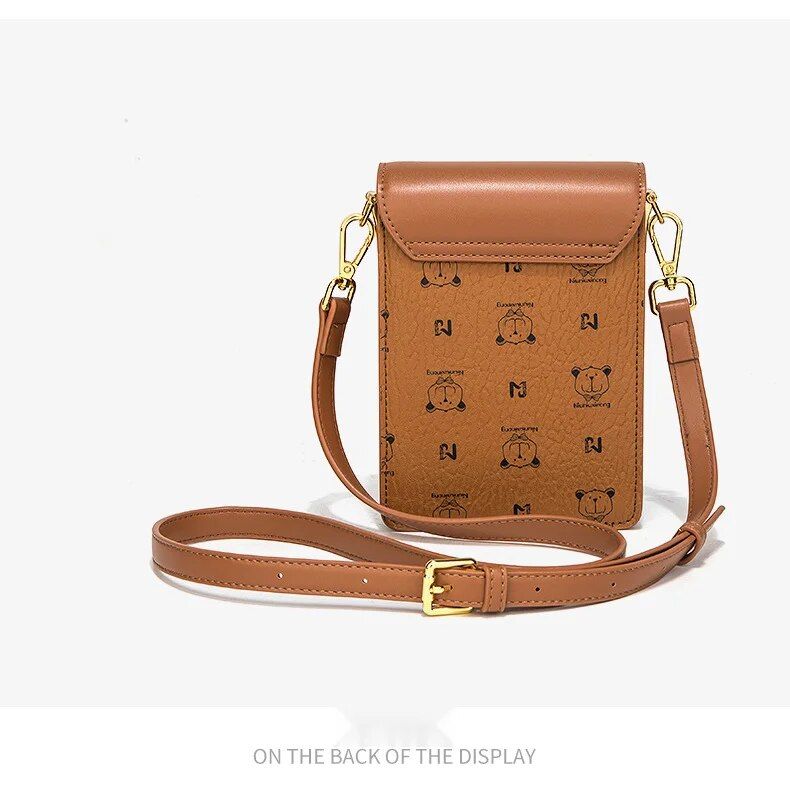 Cross body for women 2024 new trendy and niche high-end single shoulder small square versatile printed mobile phone mini_voghion.com
