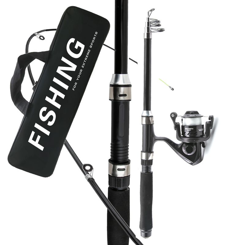 Set di esche da 1,8 m, portatile, con manico dritto, attrezzatura da pesca per spigole_voghion.com