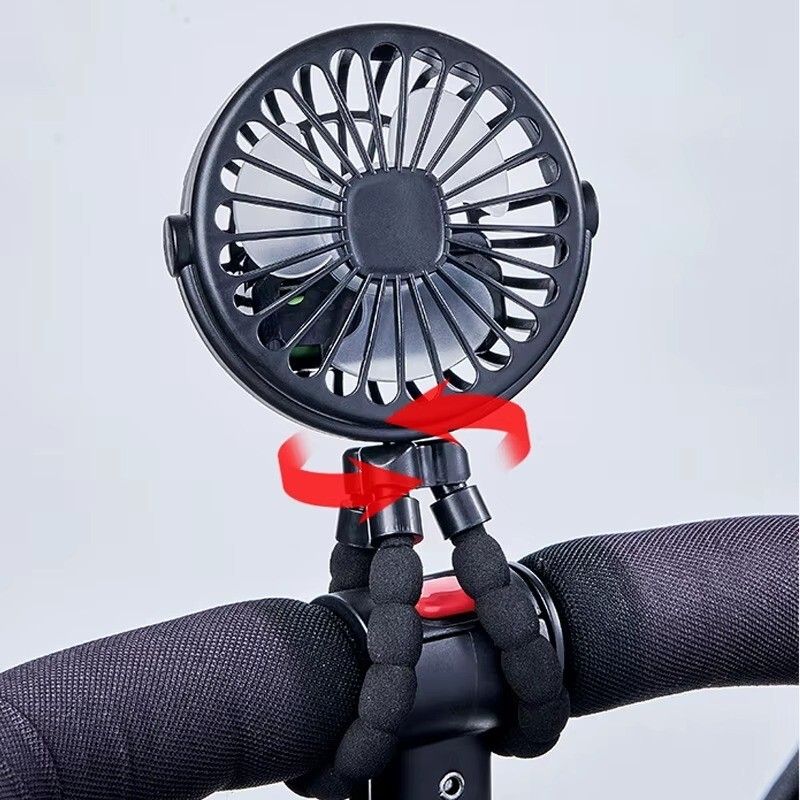 Clip On Fan 3 Speed USB Rechargeable Mini Cooling Desk Baby Stroller Portable_voghion.com