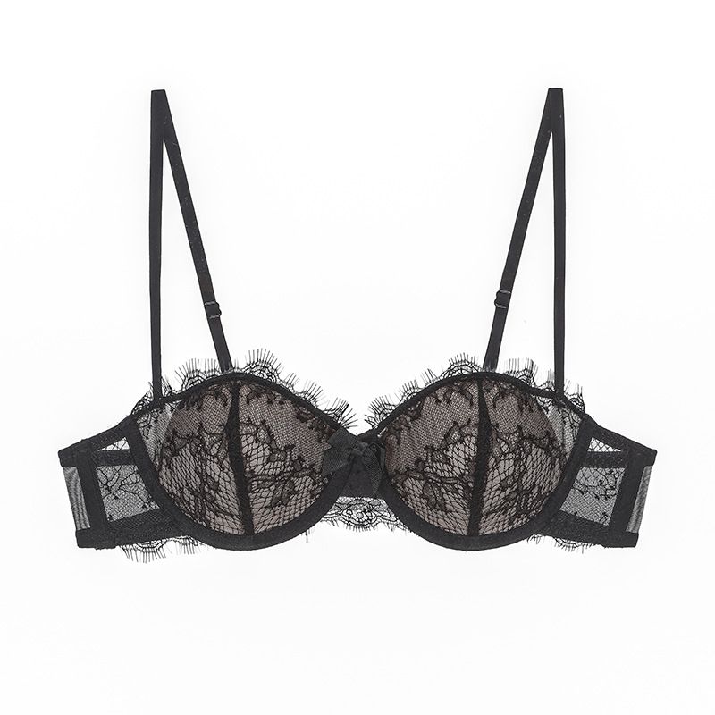 Conjunto de sutiã push up com bojo fino feminino, respirável e confortável, com argola de aço macio_voghion.com