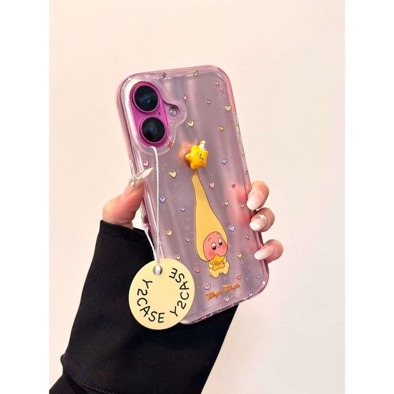 Custodia per telefono TechGlobe con motivo a cuore e stella a forma di piccola persona, compatibile con modelli da 16, 15, 14 e 13 pollici, per donne_voghion.com