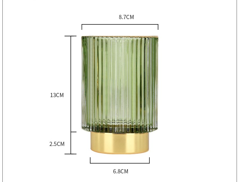 Nordic Licht Luxus Verdickte Glas Make-Up Pinsel Eimer Desktop Büro Stift Halter Westliche Küche Stäbchen Lagerung Box Lagerung Kann Tasse_voghion.com