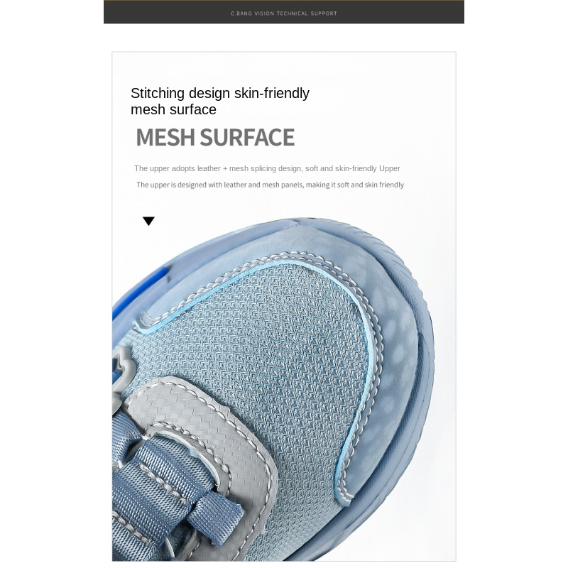 BOBDOG chaussures pour enfants chaussures de course printemps nouvelle maille respirant boutons rotatifs garçons chaussures de sport chaussures décontractées pour enfants._voghion.com