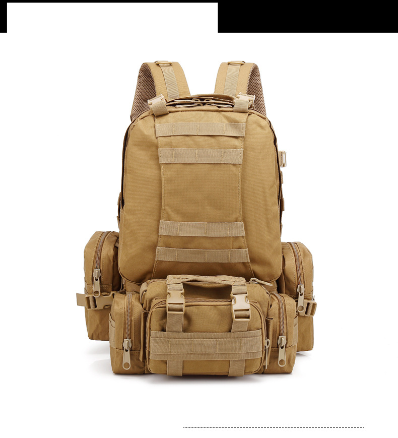 Mochila masculina camuflada para viagem, mochila tática de grande capacidade_voghion.com