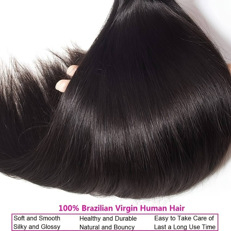 Fascio di capelli primaverili per capelli umani 1 pz Capelli lisci lisci di alta qualità al 100% capelli umani 100 g/pz_voghion.com