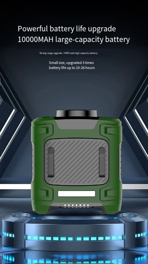 New style waist hanging small fan portable small air conditioner outdoor construction site camping flashlight long battery life waist hanging fan_voghion.com