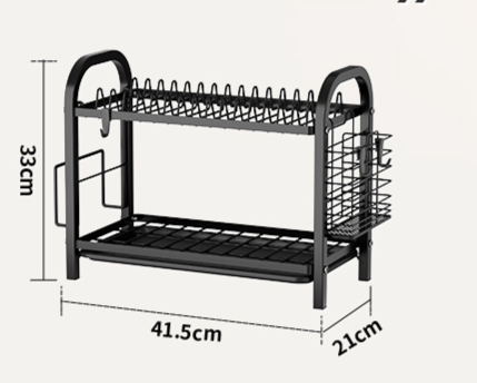 Scaffale portaoggetti da cucina, scolapiatti, scolapiatti, scaffale portaoggetti, tavolo monostrato, filtro per l'acqua e scolapiatti per ciotole e bacchette_voghion.com