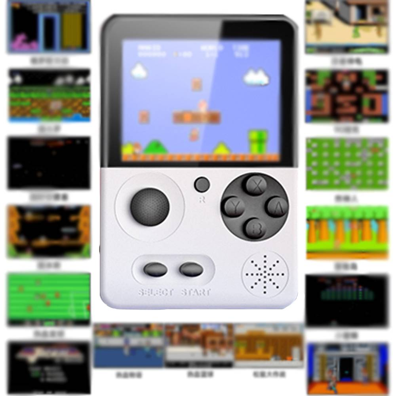 500 em 1 Console de jogos retrô portátil Tela colorida de 3 polegadas Bateria embutida Sistema portátil de estilo portátil Plug and Play Jogo retrô para TV_voghion.com