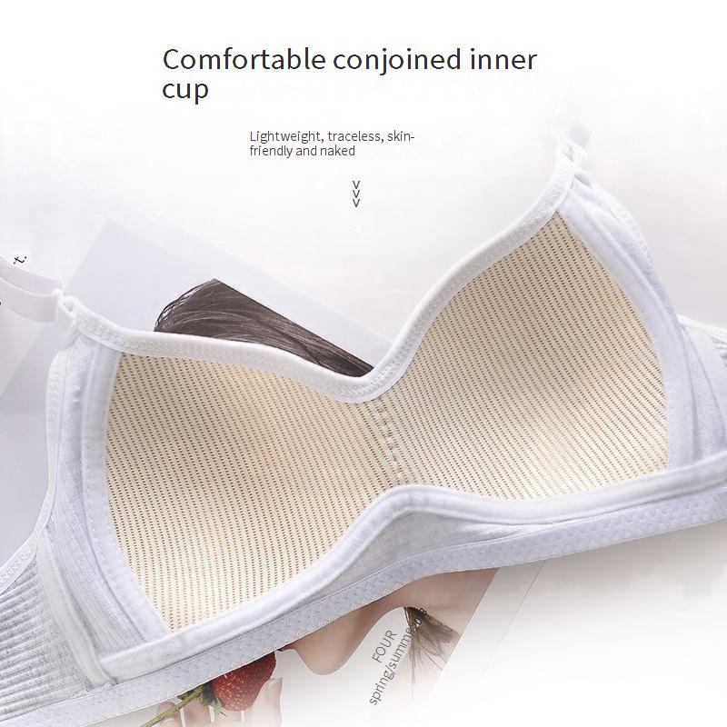 Intimo da donna, per ragazze delle superiori, senza bordo, per studentesse universitarie, in puro cotone, con arricciature, sottile, per lo sviluppo del ciclo mestruale, con riparazione laterale, piccolo reggiseno_voghion.com
