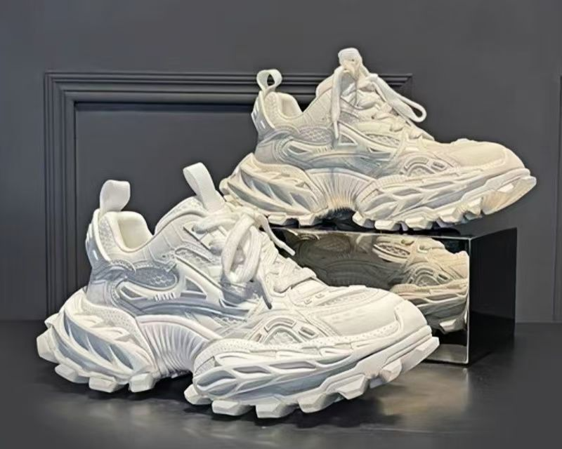 New Goods Platform Bottom Men's Shoes Mesh Breathable Non Slip Wear Resistant Casual Shoes Dad Shoes_voghion.com