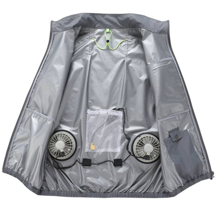 Kühlweste für Herren im Sommer mit eingebautem Ventilator, klimatisierte Kleidung, Camouflage-Arbeitskleidung für den Bau, Angelweste_voghion.com