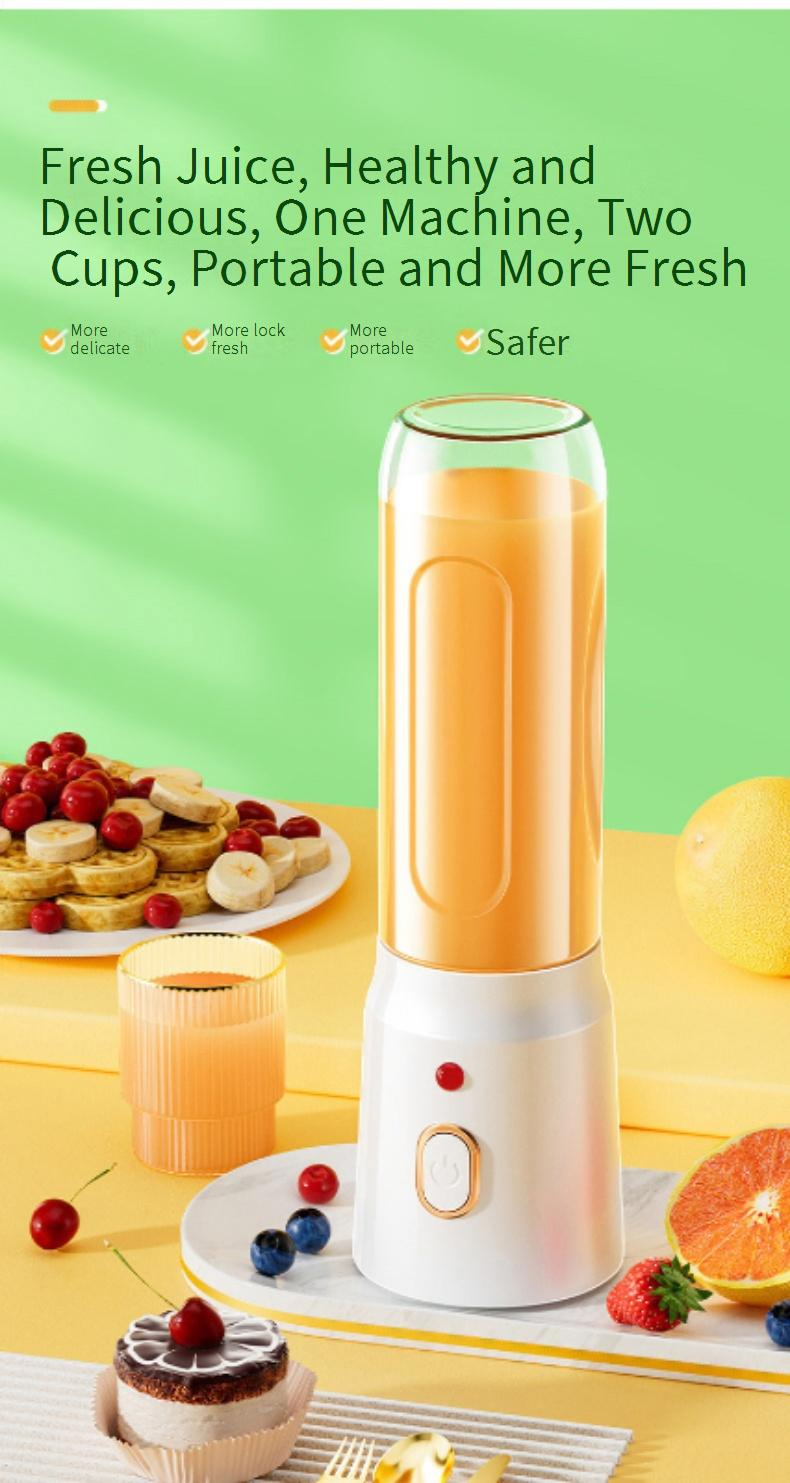 Portable USB Rechargeable Mini Blender For Juicing, Smoothies, And Ice Crushing – 500ml Travel-Friendly Blender Cup With Powerful 5-Blade System_voghion.com