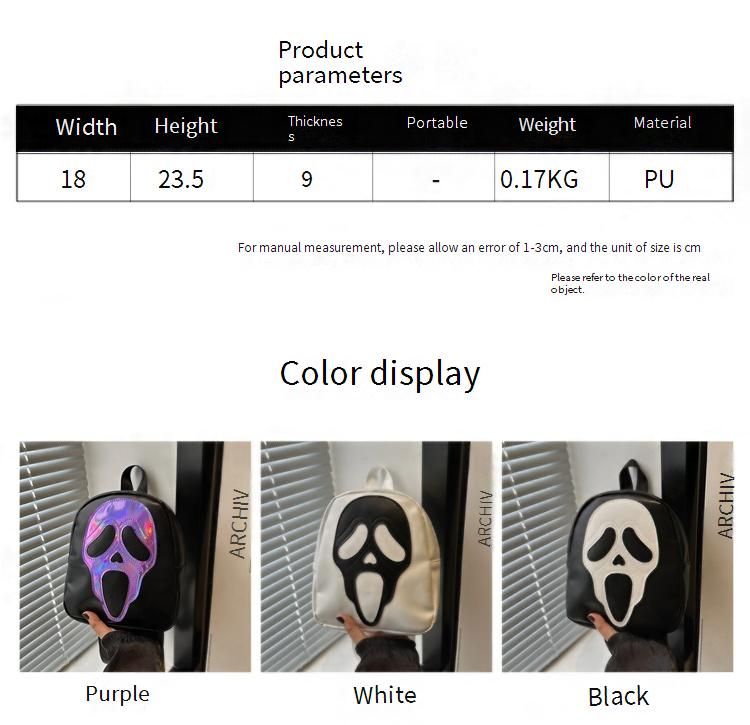 Gothic Skull Crossbody Bag voor dames - Stijlvolle en veelzijdige kleine schoudertas met uniek design, perfect voor Halloween en dagelijks gebruik._voghion.com