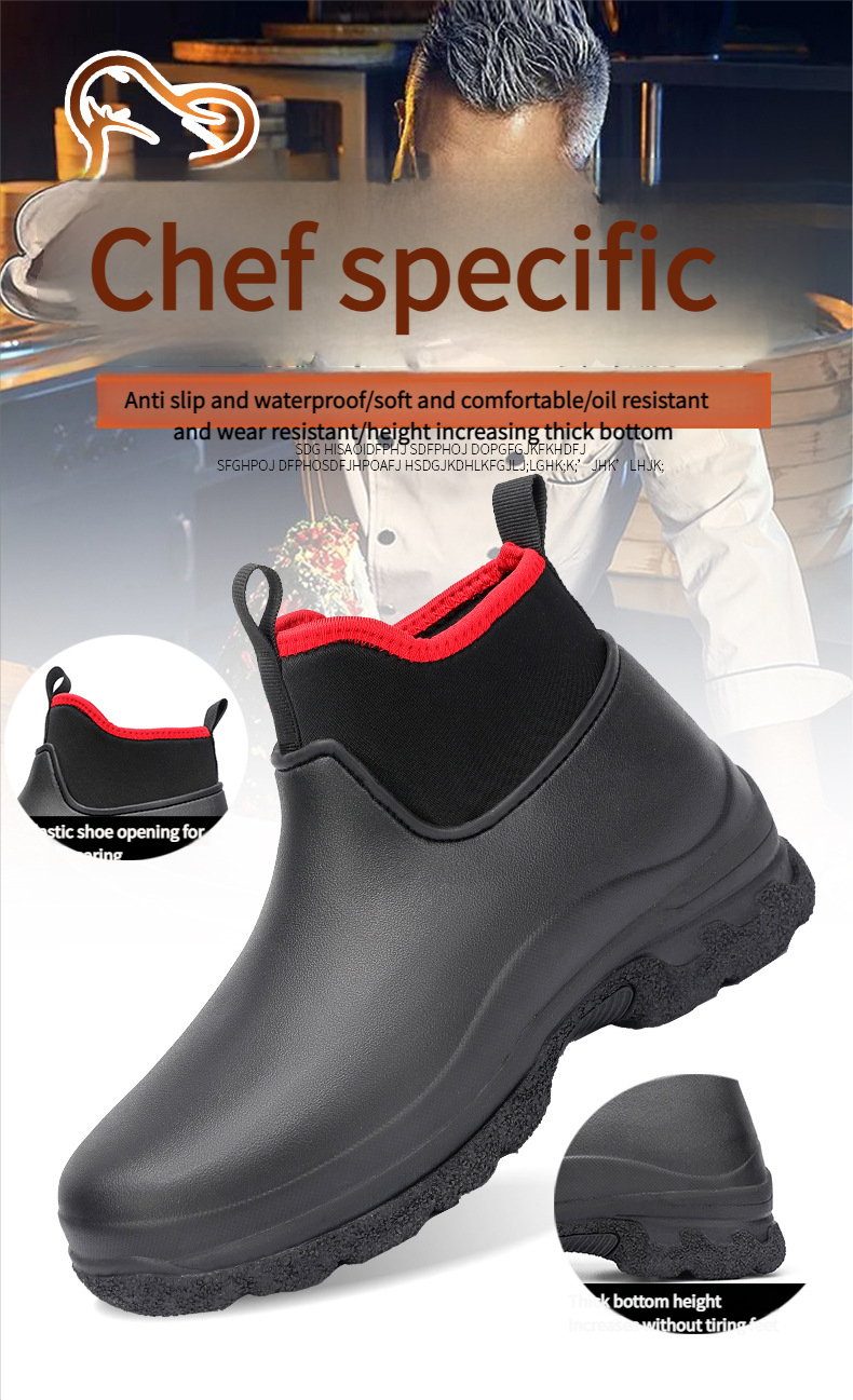 Nuove scarpe antinfortunistiche di media altezza, scarpe protettive, scarpe antiscivolo, scarpe da cuoco con puntale in acciaio._voghion.com