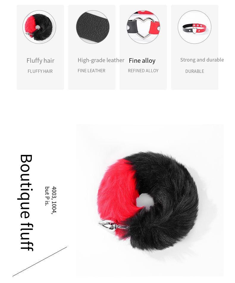 Set di 3 giocattoli sessuali, fascia per capelli con coda di volpe sexy, accessori anali SM, collare colorato femminile, accessori per giochi di passione di coppia, adatti sia per uomini che per donne_voghion.com