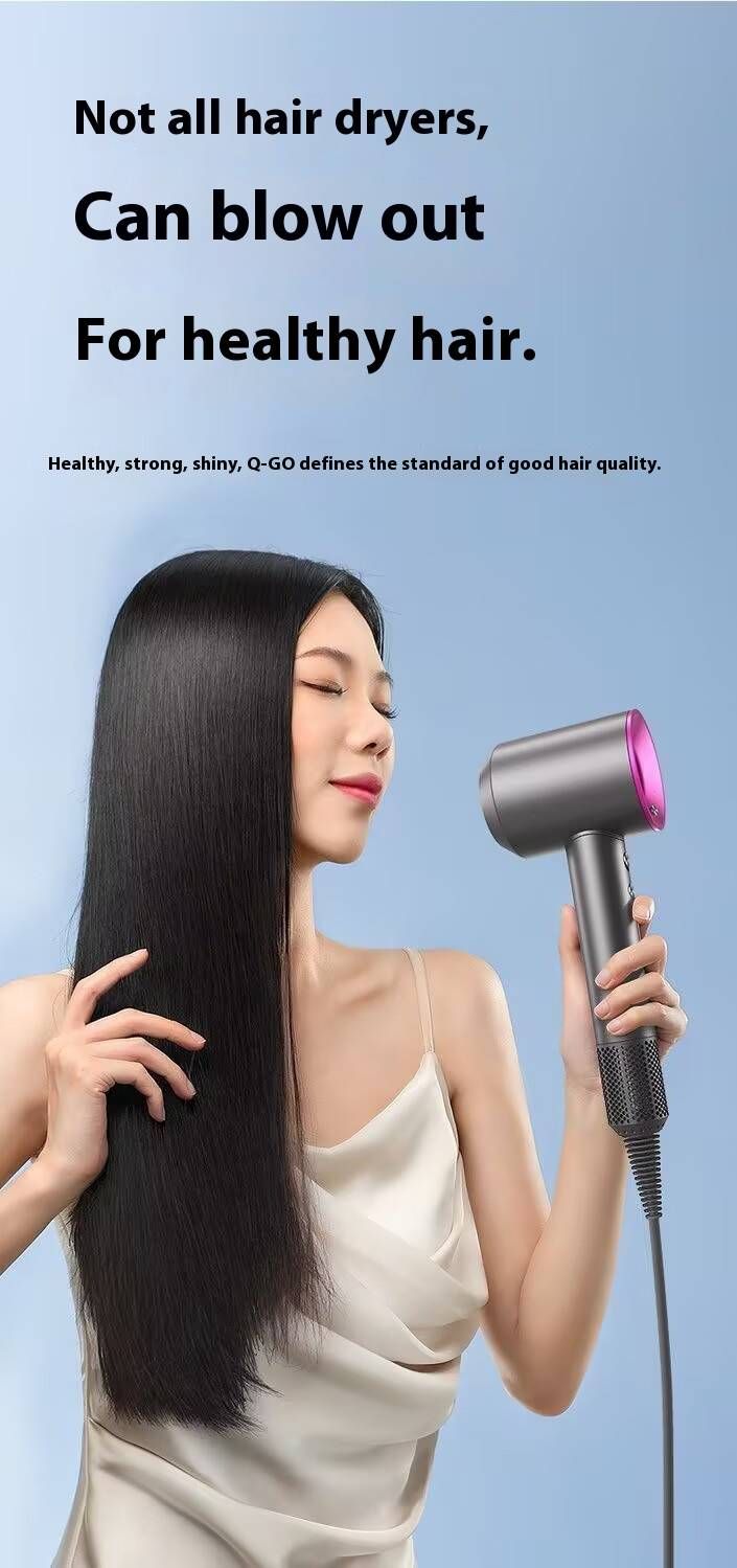 Asciugacapelli professionale senza lame con 500 milioni di ioni negativi e motore brushless, 4 velocità e impostazioni freddo/caldo per uno styling di qualità professionale._voghion.com