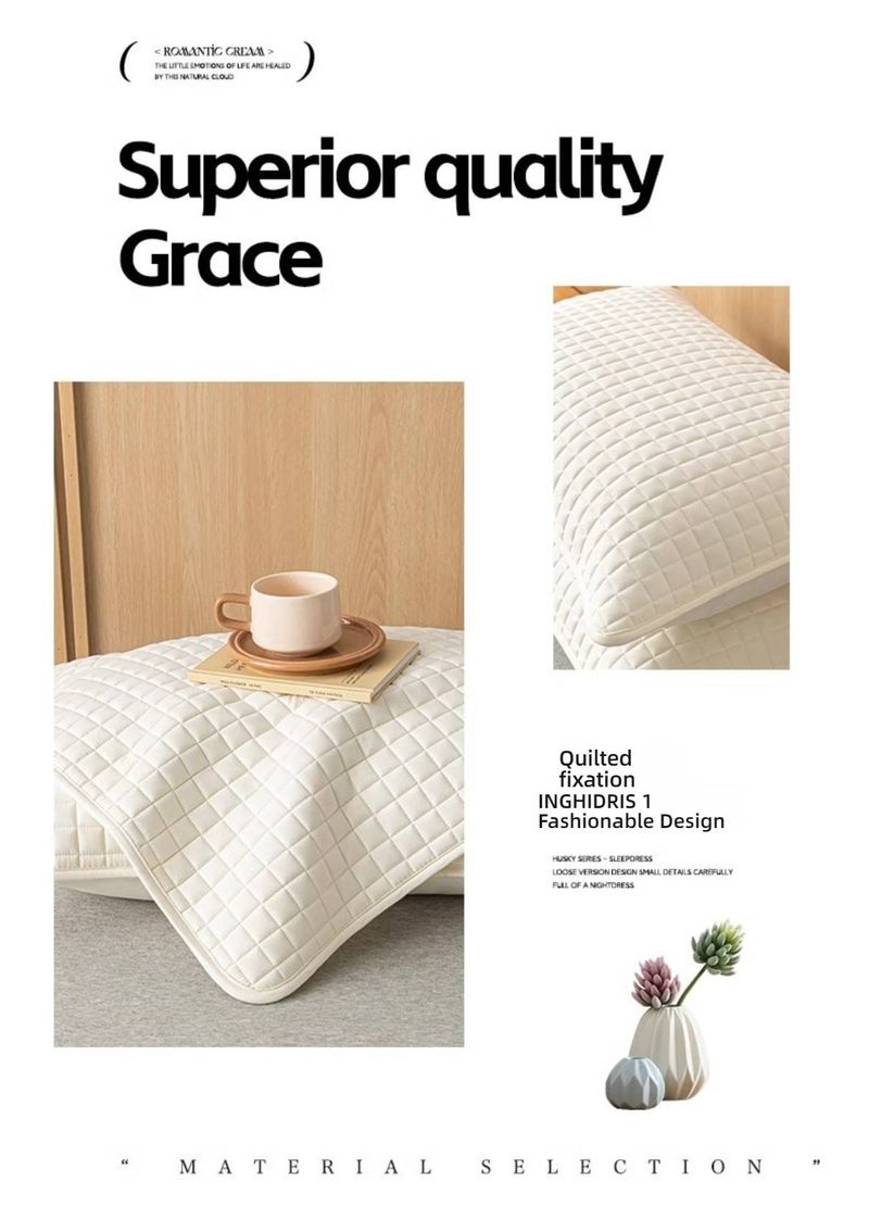 Kissenschutzbezug aus hochwertigem Polyester – atmungsaktiv und hypoallergen mit Reißverschluss/Hotelverschluss – Hotelstil (mehrere Farben und Muster)_voghion.com