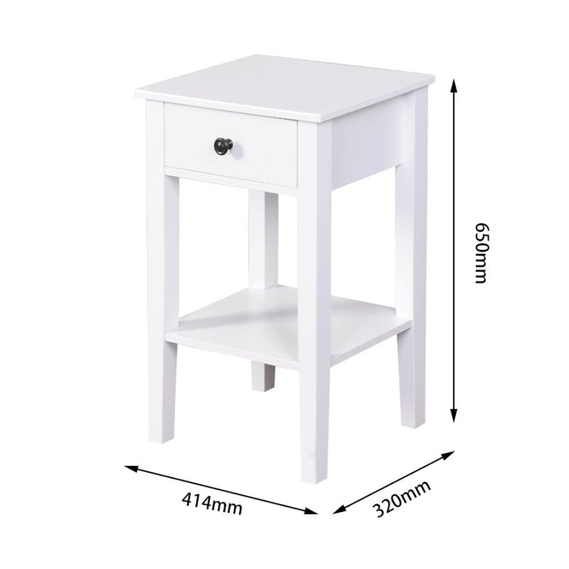 Un tavolino portaoggetti da bagno bianco con cassetto da pavimento_voghion.com