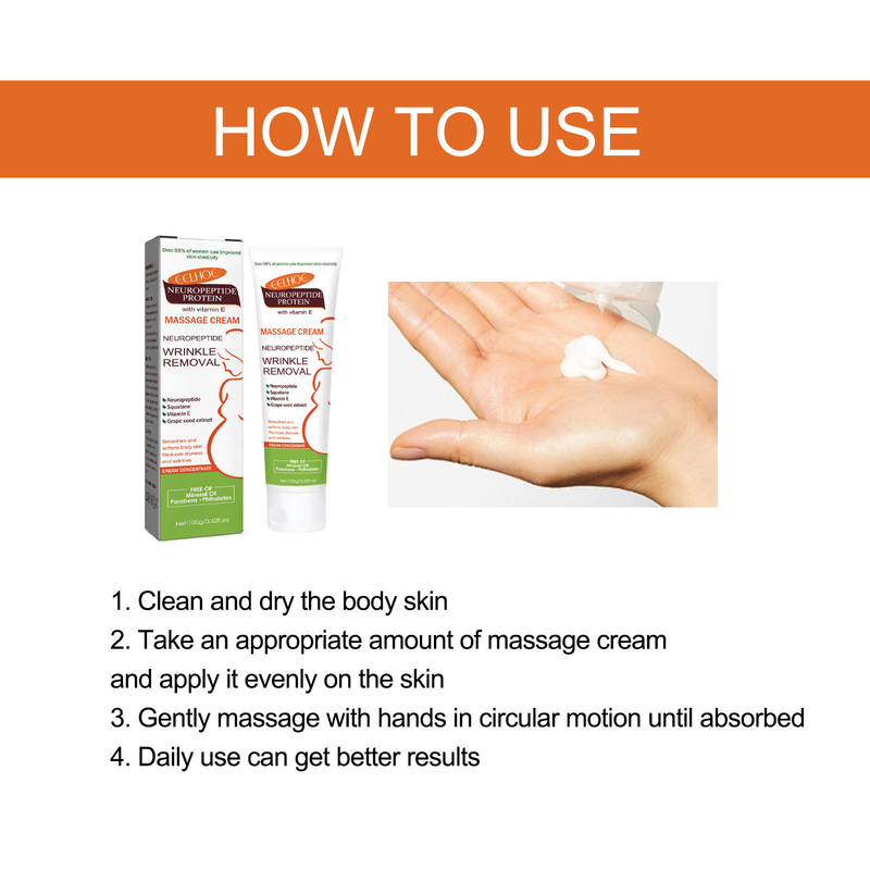 EELHOE Neuropeptid-Protein-Narbenlinderung, Schwangerschaft, Körperlinienpflege, Massagecreme für glatte Haut_voghion.com