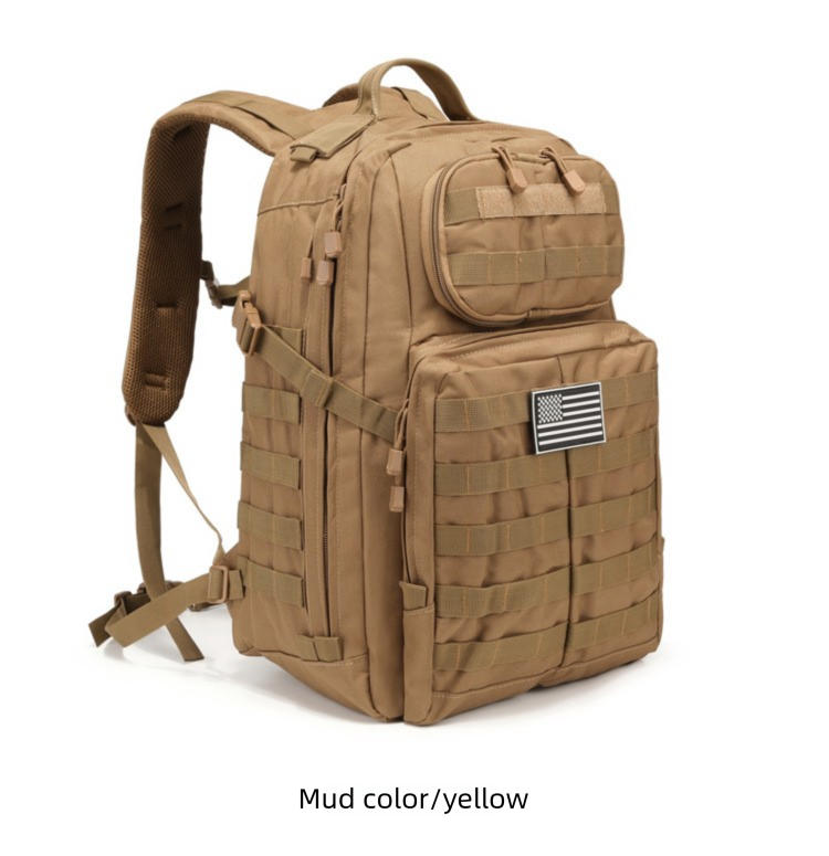 Outdoor Sports Doppelter multifunktionaler Polyester-Bergsteiger-Militär-Camouflage-Taktikrucksack_voghion.com