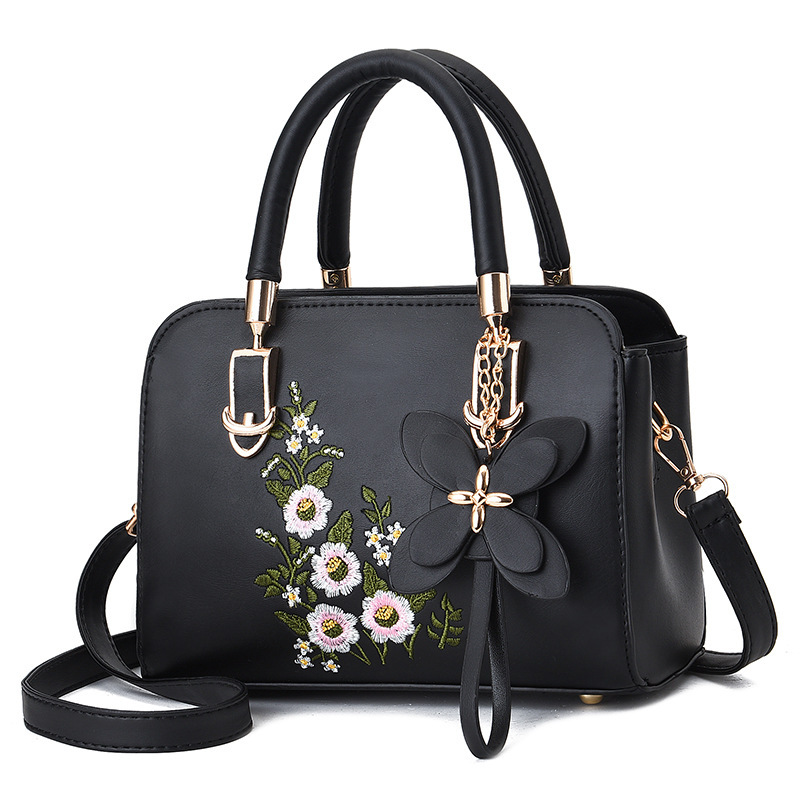 Elegante Handtasche mit Blumenmuster, modische Umhängetasche aus Kunstleder für Damen, trendige Geldbörse mit zwei Griffen_voghion.com