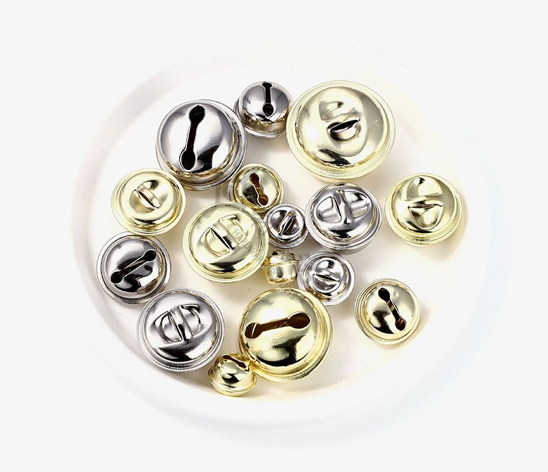 Järnmetallklocka Juldekoration Husdjurstillbehör Tidig utbildning leksaker 12-30mm Guld Silver Klocka grossist_voghion.com