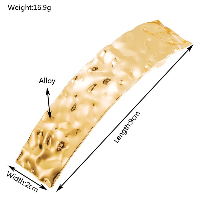 Fermaglio per capelli a molla in metallo liscio geometrico, popolare celebrità di Internet, versatile fermaglio per coda di cavallo, temperamento di alta gamma, fermaglio per capelli a_voghion.com