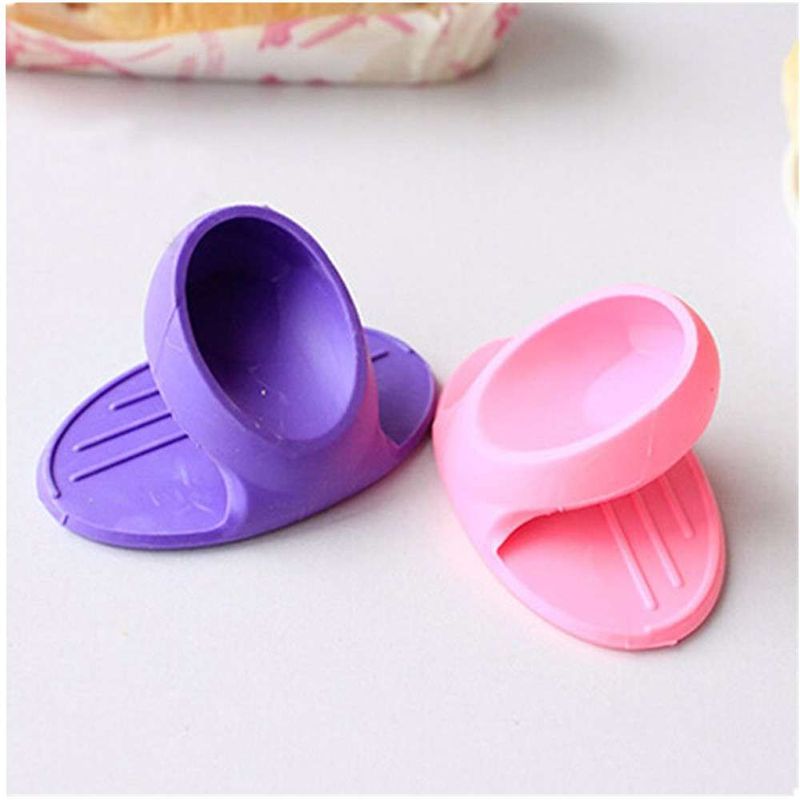 14PCS Microwave Oven Mitts Silicone Holder For Kitchen Convenient Insulated Glove Finger Nonslip Clips Protect Wise Cook Tools_voghion.com