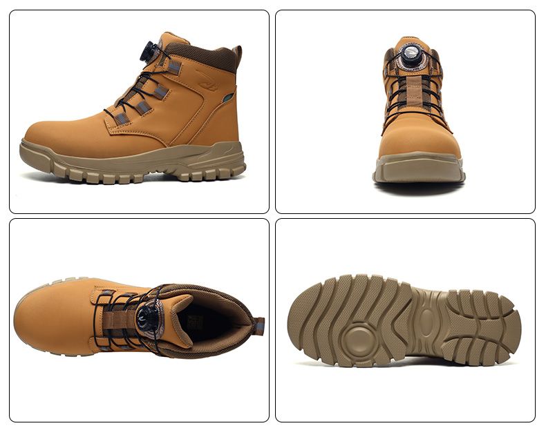 New Fashion 2024 Waterproof Security Work Safety Protective Leather Boots Anti-smash Anti-puncture Industrial Shoes_voghion.com