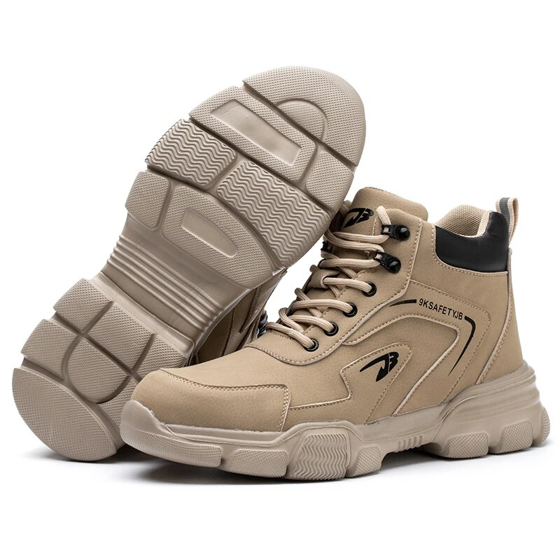 Men Safety Anti-smash Anti-puncture Work Sneakers Steel Toe Light Comfort Security Boots Indestructible Shoes_voghion.com