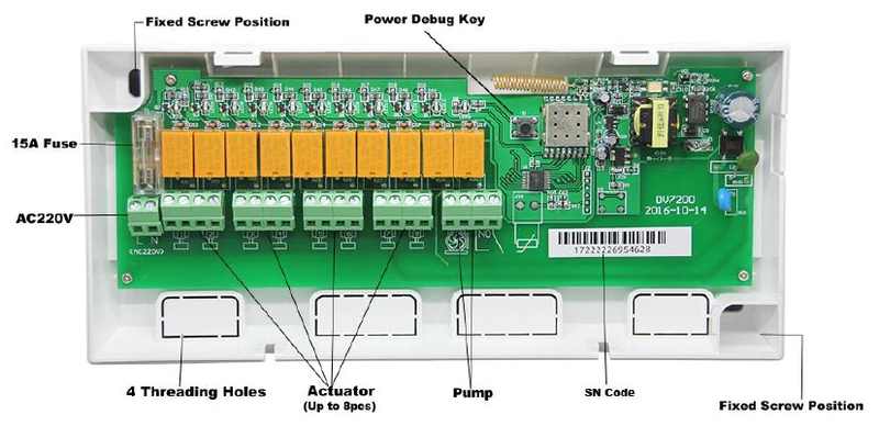 Έξυπνος λέβητας αερίου σειράς BOT306 Ασύρματος θερμοστάτης WIFI 8 Υποθάλαμος και ενεργοποιητές για ή θέρμανση_voghion.com