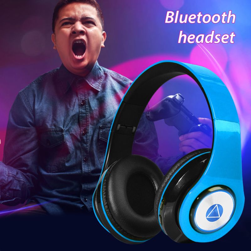 Bluetooth Rechargeable Headset Earphone Wireless Folding MIC Over-Ear Headphone_voghion.com