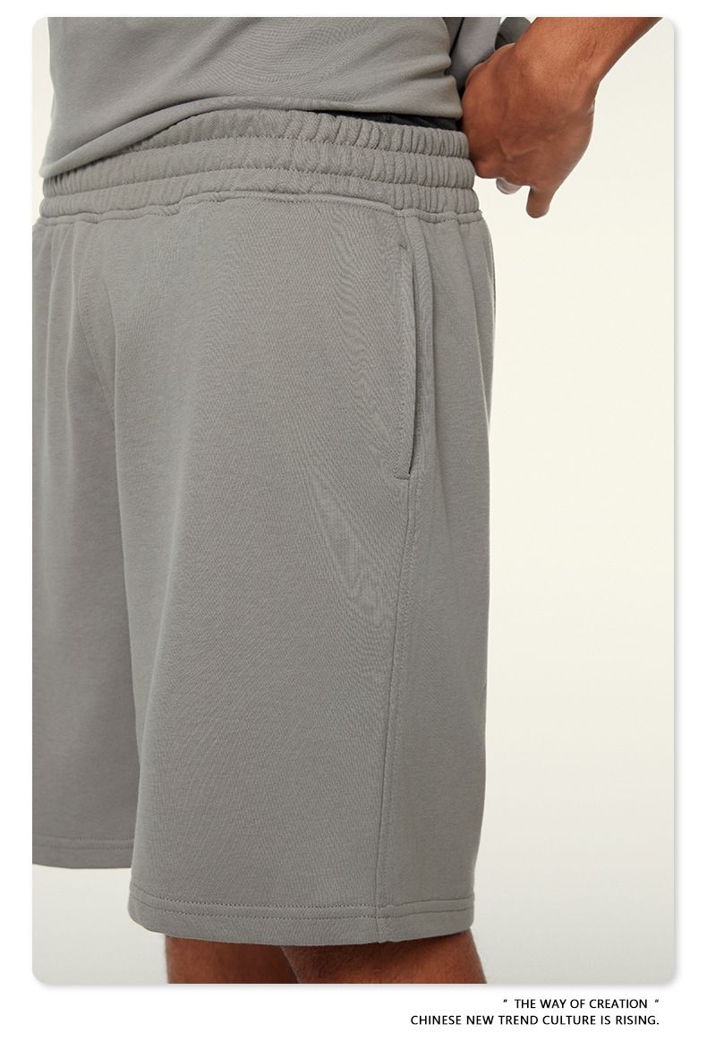 Herren 2024 Frühjahr und Sommer 280G Basic-Shorts, lockere Fünf-Punkt-Hosen der Jugendtrendmarke, Sommer-Herren-Shorts_voghion.com