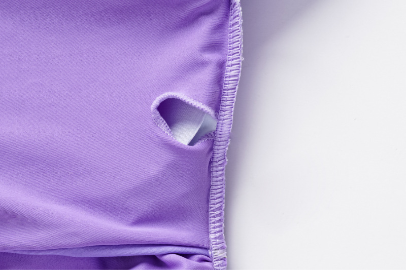Damen-Badeanzug mit Schulterrüschen, bedruckt, hoher Taille und geteiltem Badeanzug_voghion.com