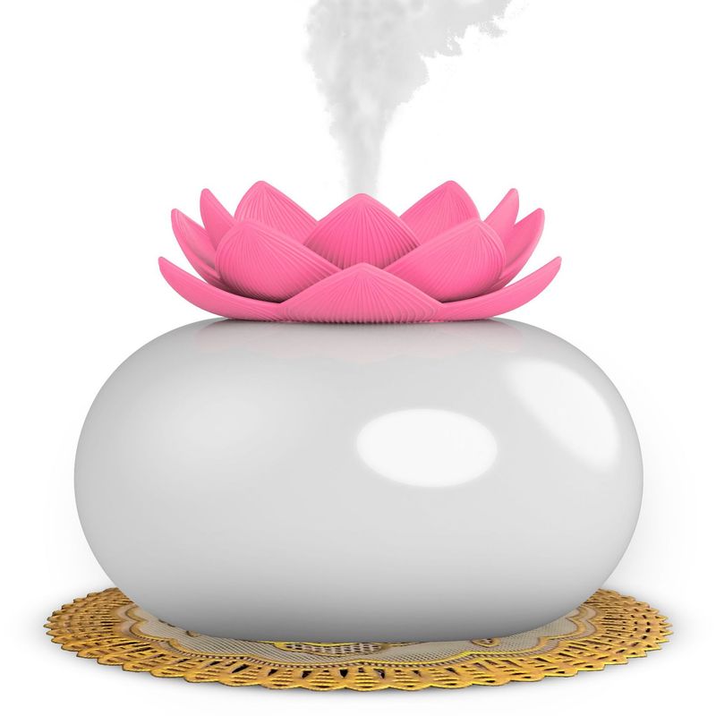 Lotus Aromatherapy Machine Office Ceramic Gift Home Mini Essential Oil Moisturizing Touch Humidifier_voghion.com