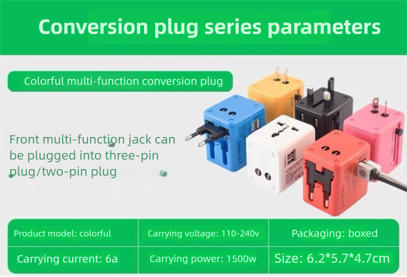Travel Adapter For Overseas Trips, Multi-Functional US-EU-DE-UK Standard Converter, Universal Charger, Fast Charging_voghion.com