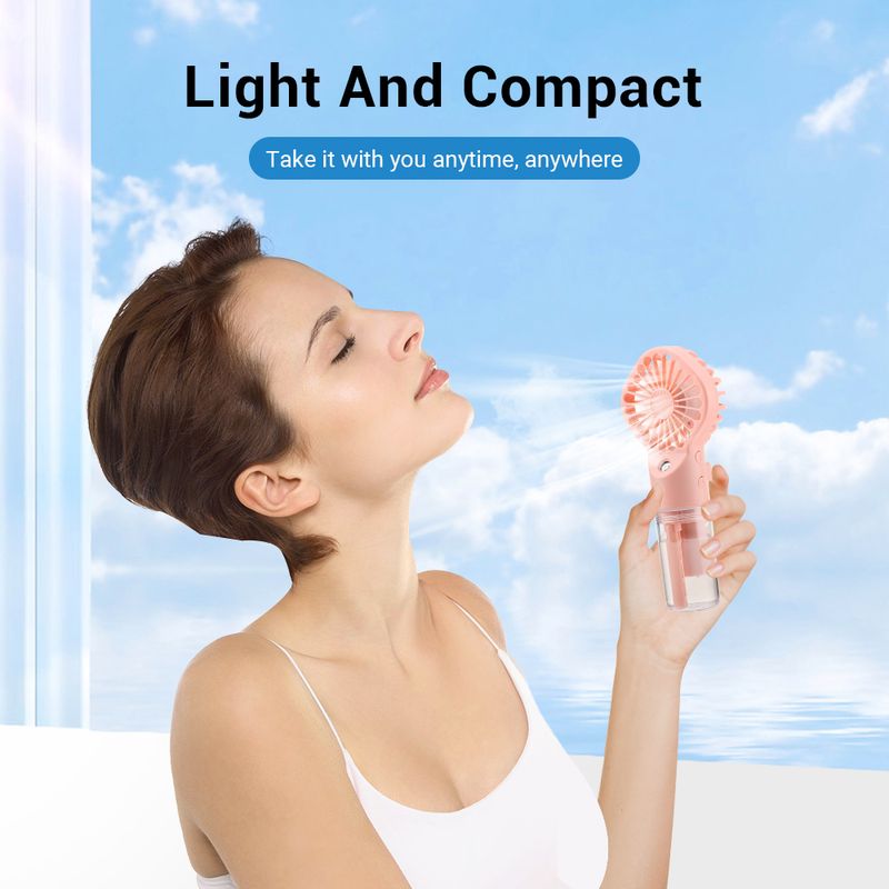 New Handheld Mini Air Conditioner USB Rechargeable Portable Mist Cooler Cooling Spray Humidifier Fan For Home Office_voghion.com