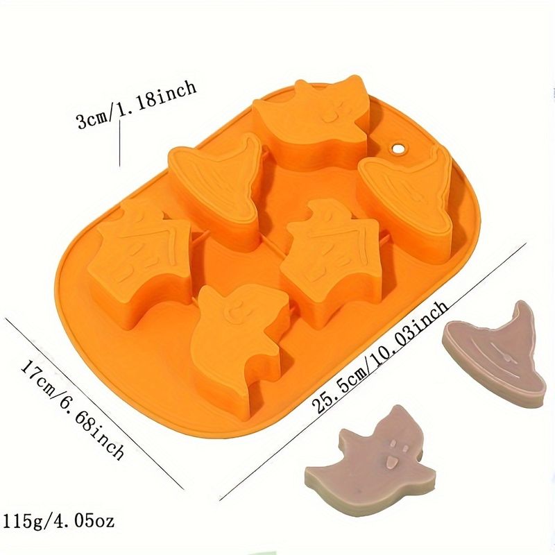1 buc Halloween silicon matrite set pentru copt fantomă dovleac mucegai mousse cookie-uri non-stick ciocolată patiserie craniu liliac matrite tigaie DIY tort decoratiuni instrumente_voghion.com