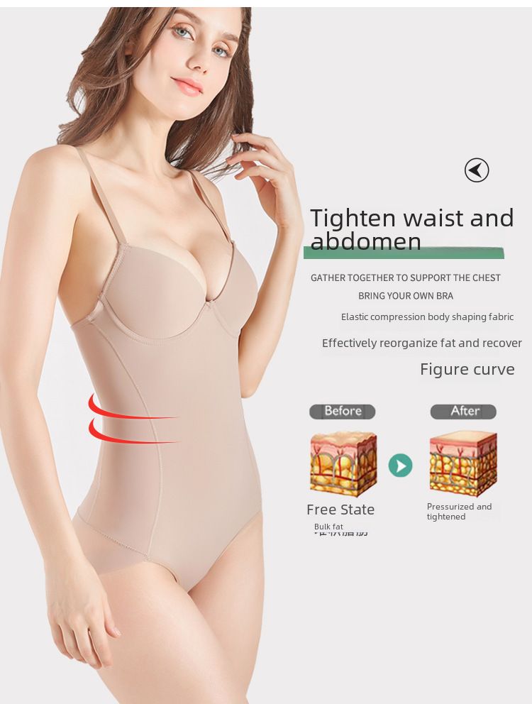 Summer Ultra-thin Body Shaping Clothes with Bra Postpartum Body Shaping Underwear Abdomen Tinting Waist Sling Body Shaping Underwear_voghion.com