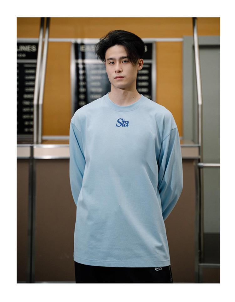Herrenbekleidung Mode Base bedrucktes Langarm-T-Shirt Herrenmode Marke Baumwolloberteil Base Shirt High Street Paaranzug_voghion.com