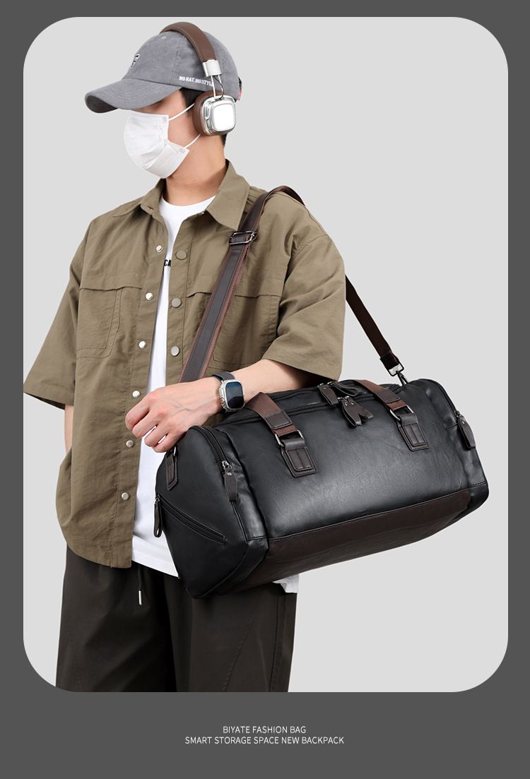 Men's Travel Bag, Business Trip, Leisure, Hand Luggage Bag, Large Capacity, Dry And Wet Separation, Fitness Bag_voghion.com