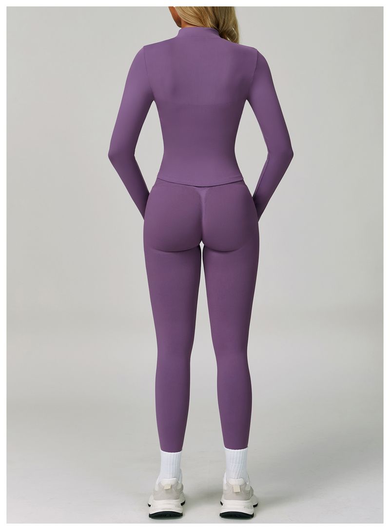 Naadloze yogaset met hoge taille - 3-delige workoutoutfit voor dames, vochtafvoerend en buikcontrole, perfect voor hardlopen, sportschool en buitenactiviteiten_voghion.com