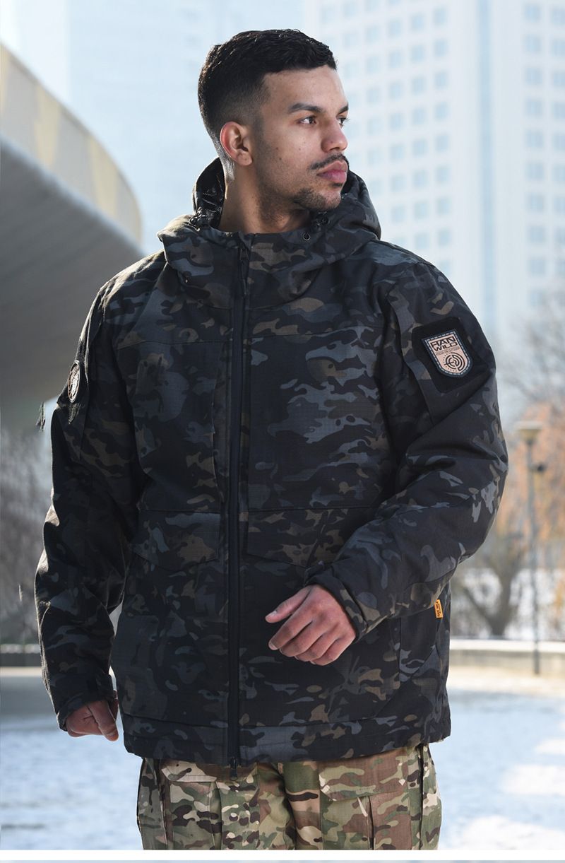 Hanye Reflektierende taktische Outdoor-Skibekleidung für Herren, Tarn-Thermobekleidung für Militärbegeisterte, Kampfeinsatzbekleidung_voghion.com