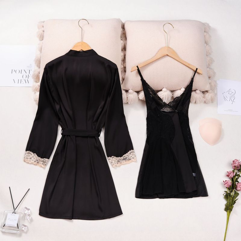 Nachtwäsche für Damen Pyjamas zweiteiliges sexy Heimkleid-Set für Damen kann draußen getragen werden_voghion.com