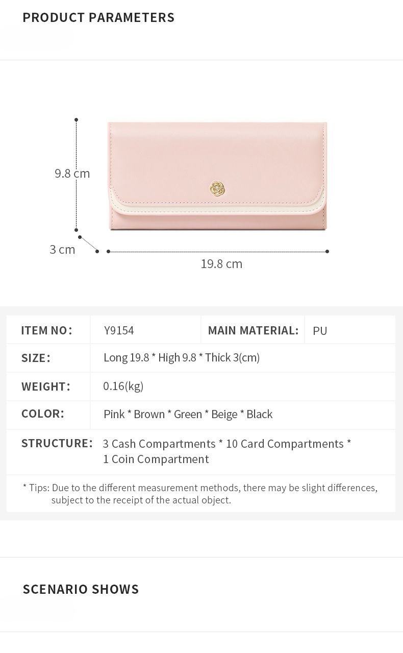 Medium-length Women's Wallet Big Brand Three-fold Multi-card Slots Splicing Hand-held Genuine Leather Folding Mobile Phone Grab Bag Zipper Wallet_voghion.com