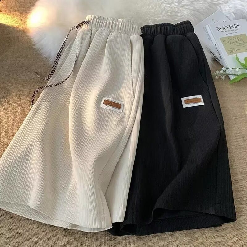 Men's Clothing Men's summer shorts ice silk thin outer wear quick-drying loose basketball pants five-point casual sports pants men's pants_voghion.com